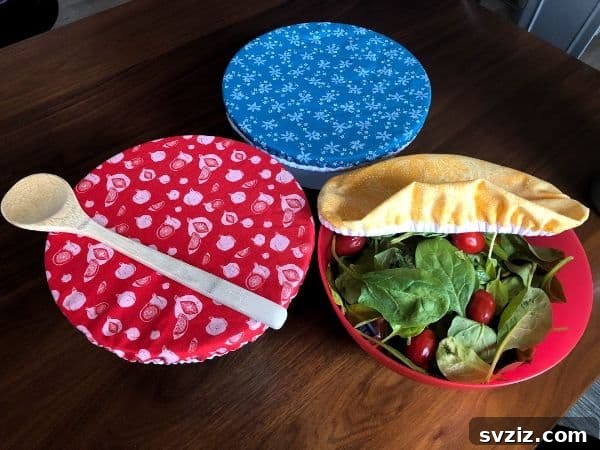 Reusable Elastic Bowl Covers for sustainable food storage