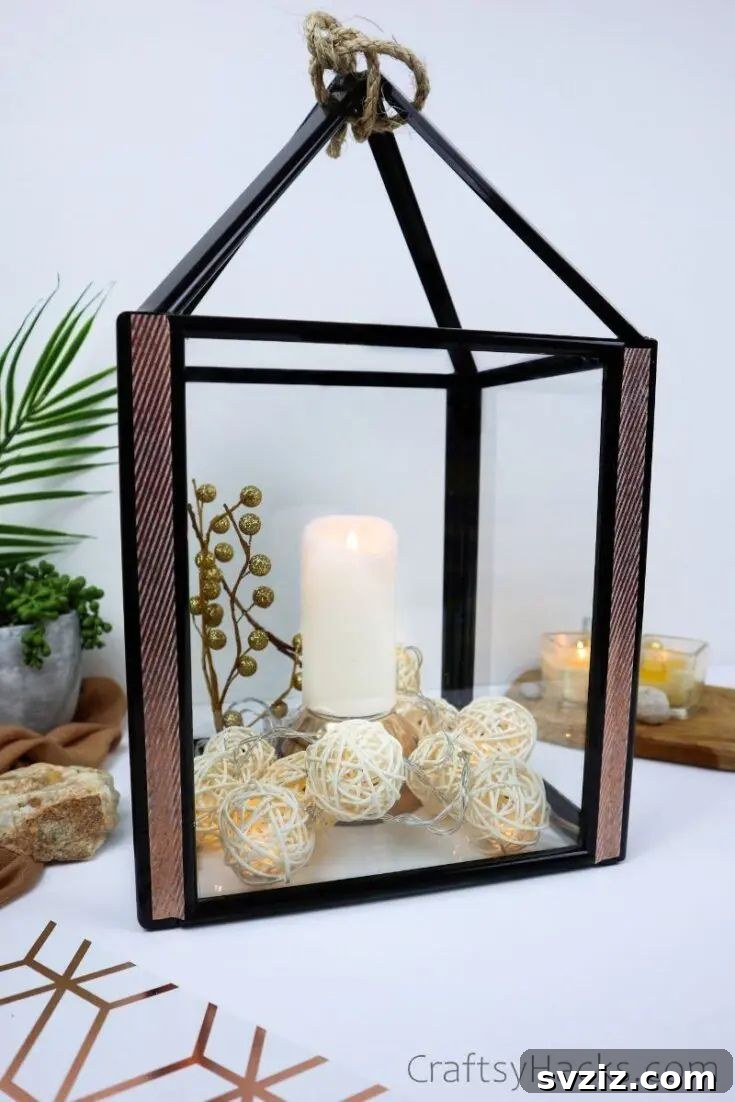 DIY Dollar Tree Lantern, an affordable home decor project