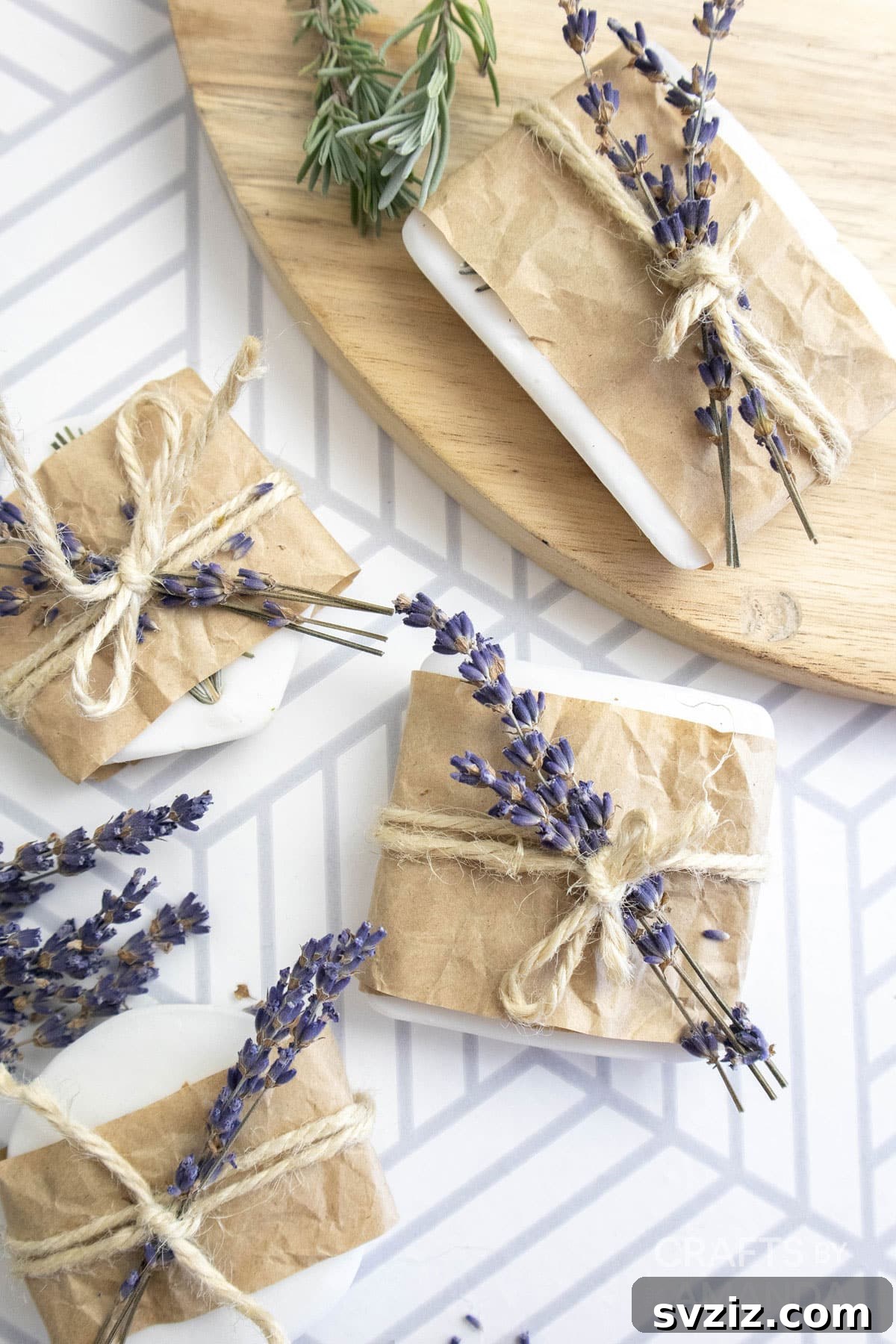 Homemade DIY Lavender Soap bars, perfect for gifts or personal use