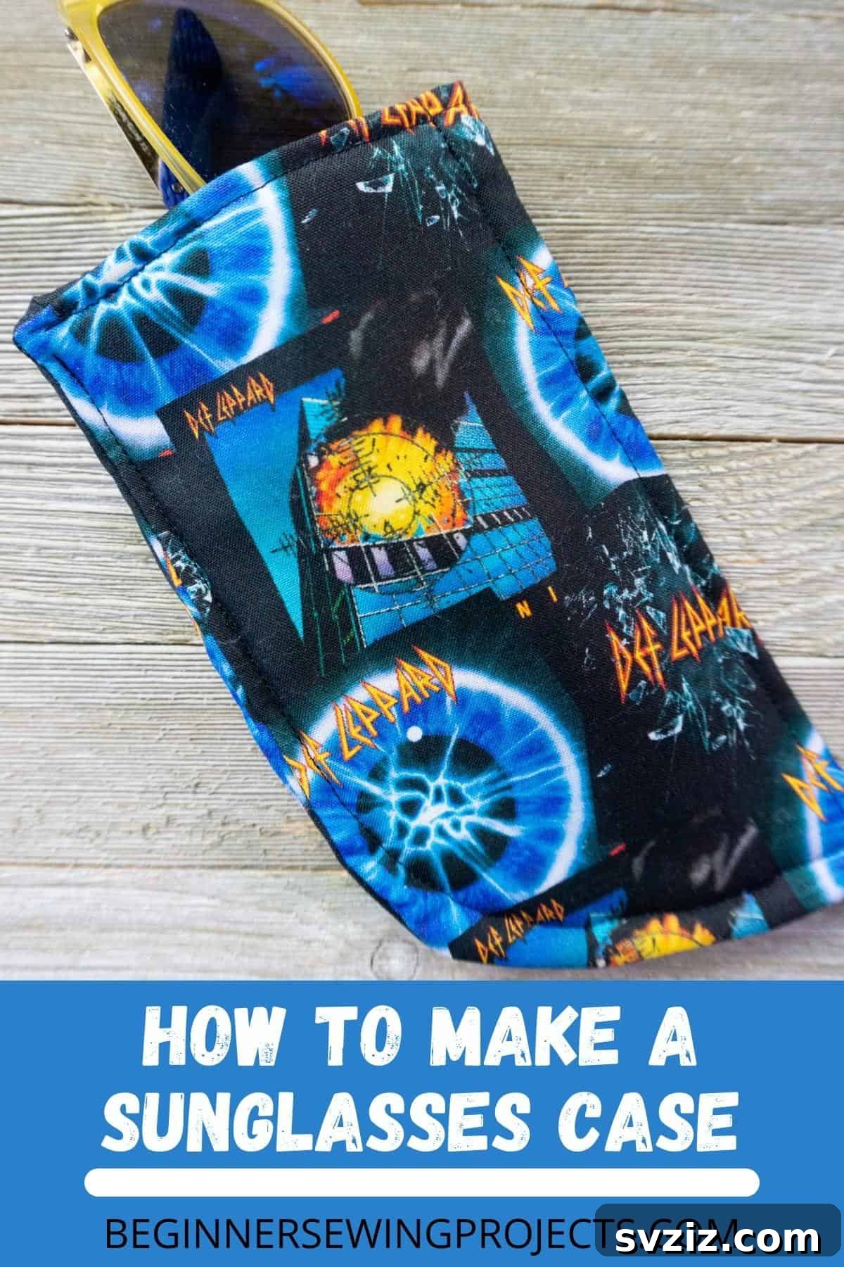 DIY Fabric Sunglass Case, a practical sewing project