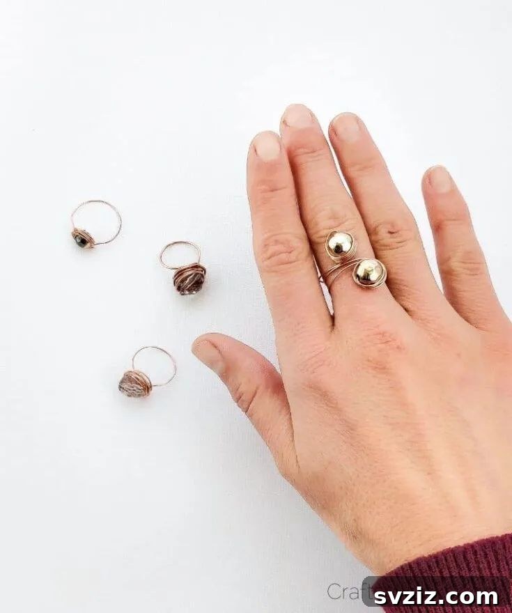 Minimalistic DIY Wire Rings, an easy jewelry craft