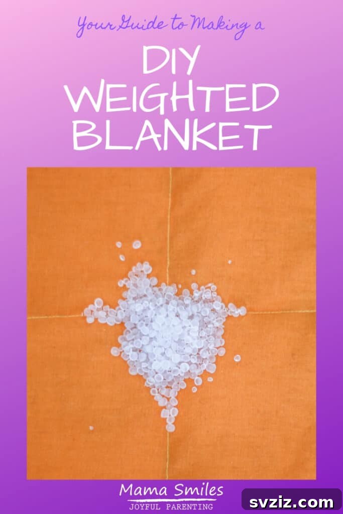 DIY Weighted Blanket for relaxation and sensory support