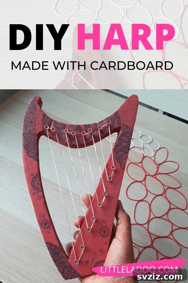 DIY Cardboard Harp, a fun craft project