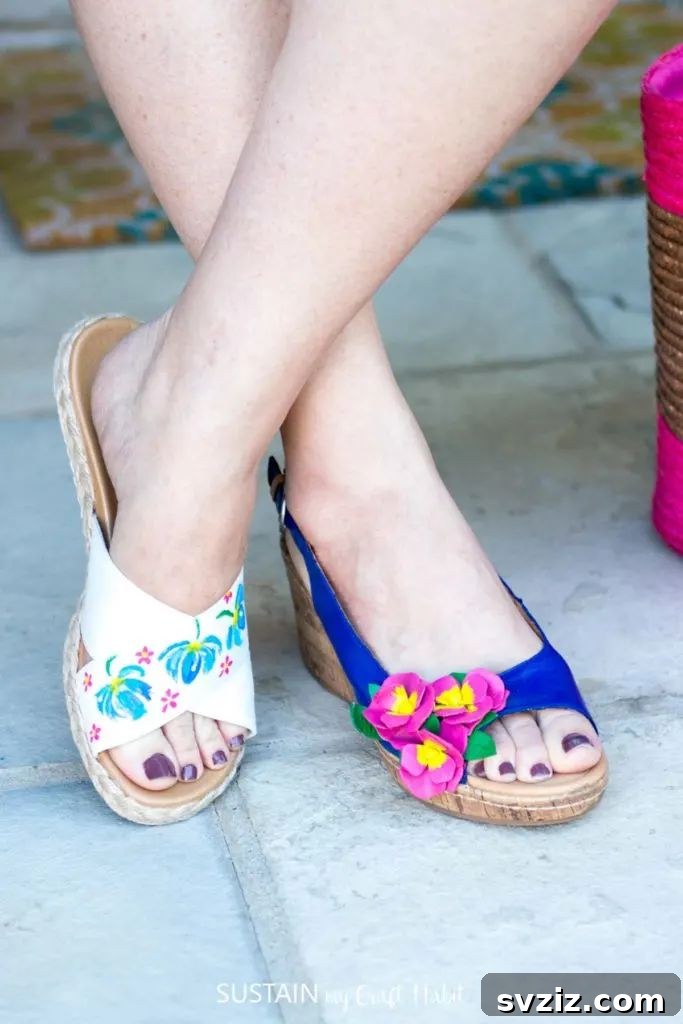 DIY Painted Sandals, a creative fashion project