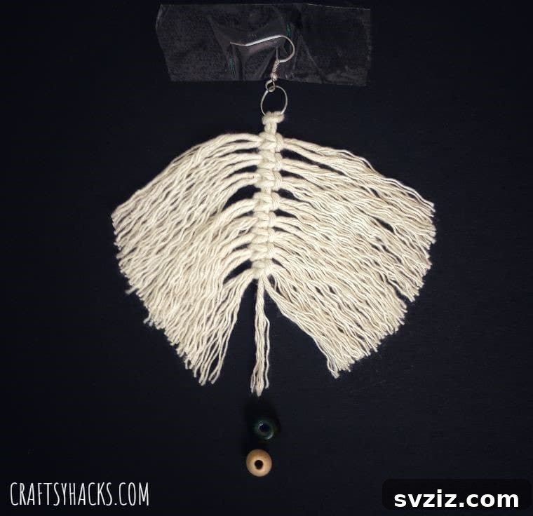 Craft Your Own Macrame Leaf Earrings 11 beaded earrings