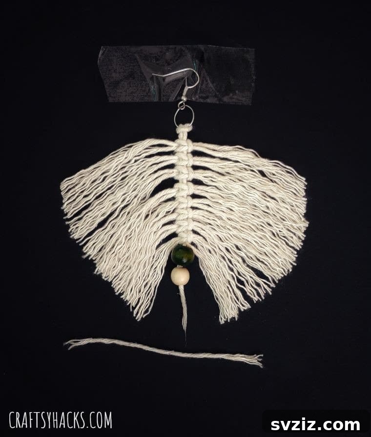 Craft Your Own Macrame Leaf Earrings 13 easy jewelry tutorial