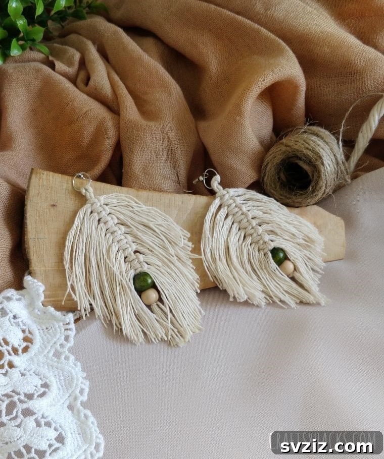 Craft Your Own Macrame Leaf Earrings 15 crafty earring display