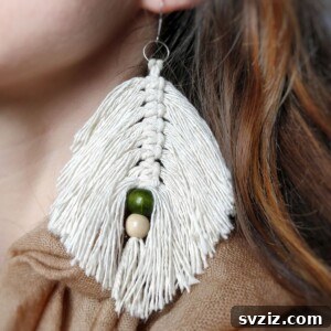 Craft Your Own Macrame Leaf Earrings 16 diy macrame earrings