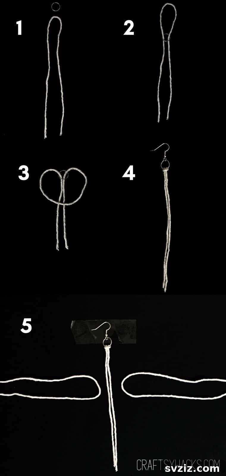Craft Your Own Macrame Leaf Earrings 5 macrame tutorial