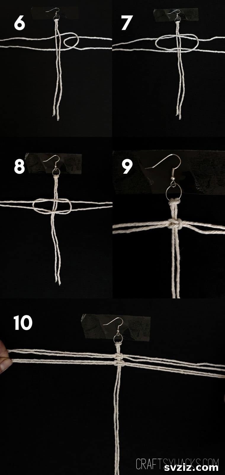 Craft Your Own Macrame Leaf Earrings 6 diy jewelry