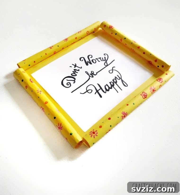 Crafting Paper Photo Frames 7 Completed colorful picture frame