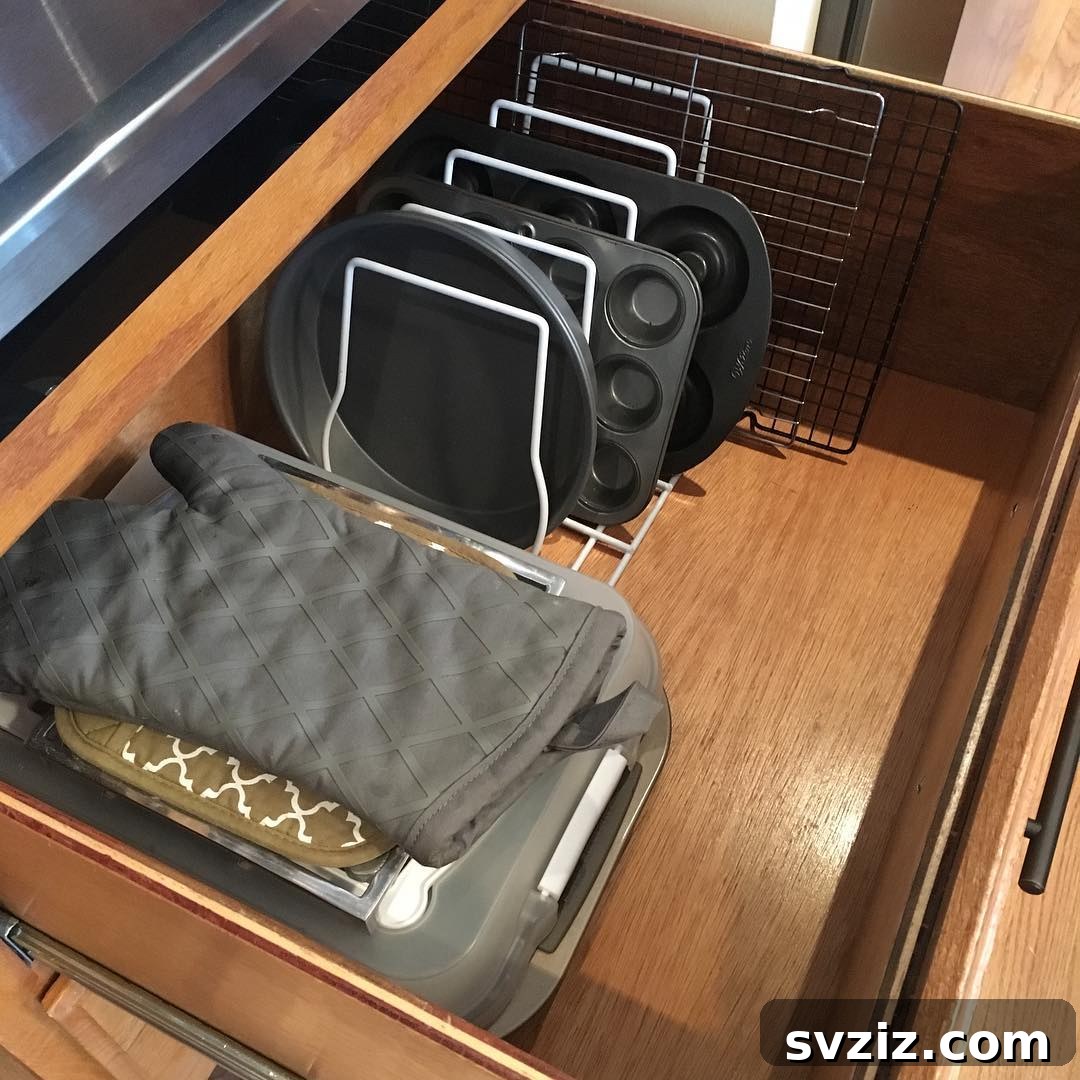 organized deep drawers