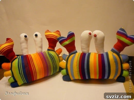 20 Adorable Sock Creations Made Easy 12 DIY Colorful Crab Sock Plushie Craft