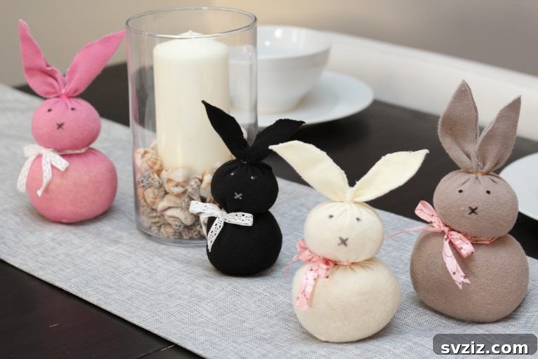20 Adorable Sock Creations Made Easy 3 No-Sew Easter Bunny Sock Plushie Craft