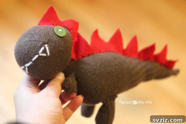 20 Adorable Sock Creations Made Easy 21 DIY Sock Dinosaur Plushie for Kids