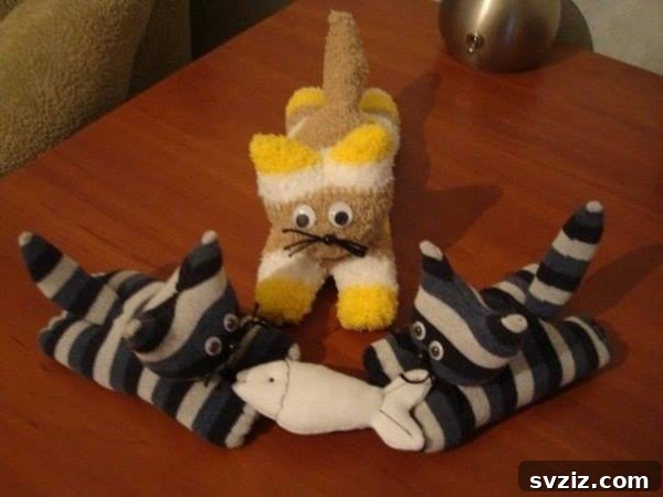 20 Adorable Sock Creations Made Easy 9 DIY Soft and Cuddly Sock Cat Plushie