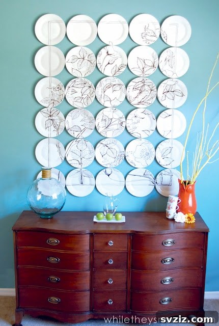 20 Dollar Store Decor Hacks for a Stylish Home 16 Anthropologie Inspired Plate Art DIY