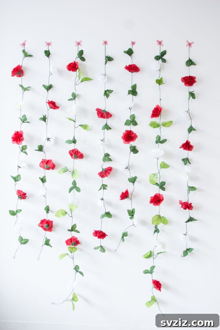 DIY Floral Vine Backdrop
