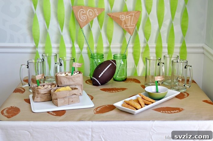 Football-Themed Party Decor