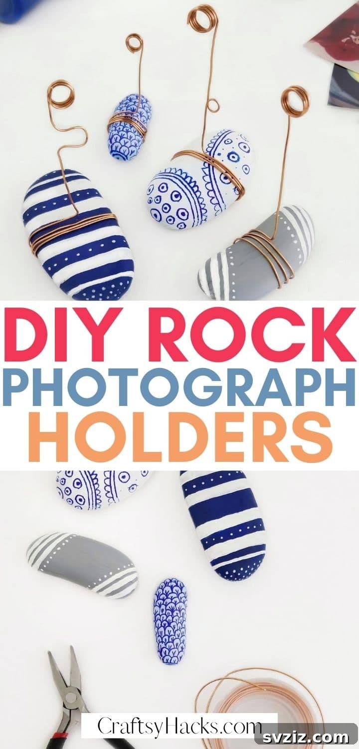 Organized display of rock photo holders with photos