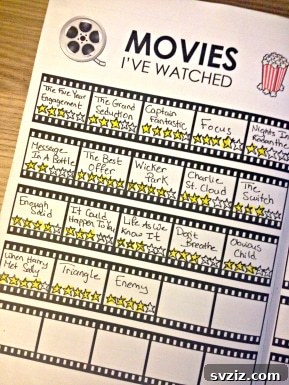 Bullet Journal Movie Tracker Spread