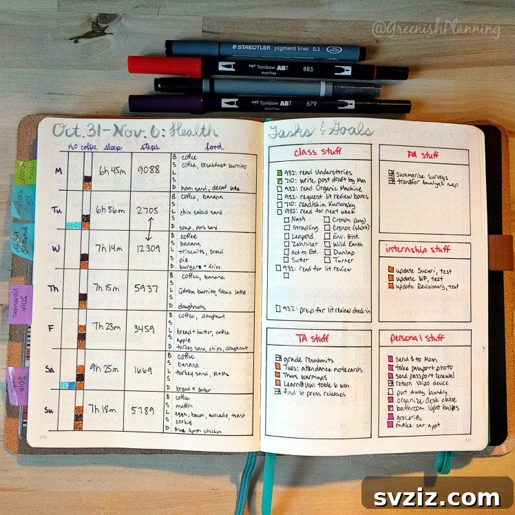 Bullet Journal Separate Tasks by Type