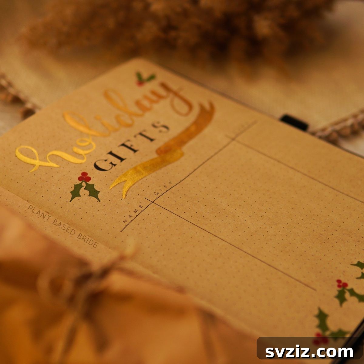 Bullet Journal Holiday Gift Ideas and Tracker