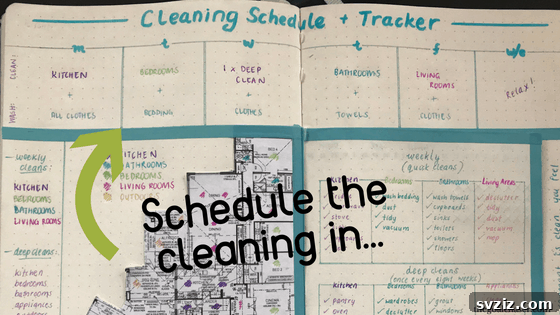 Bullet Journal Cleaning Schedule