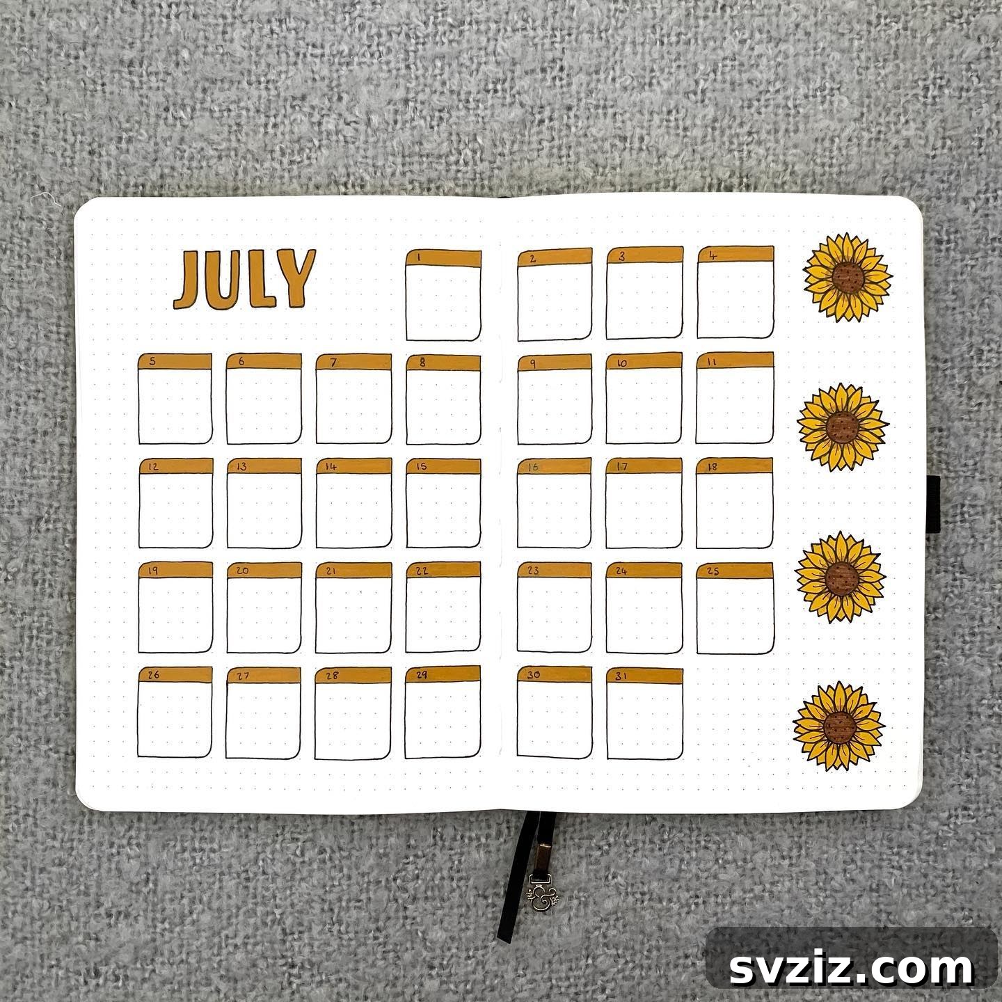 Bullet Journal Calendar Spread