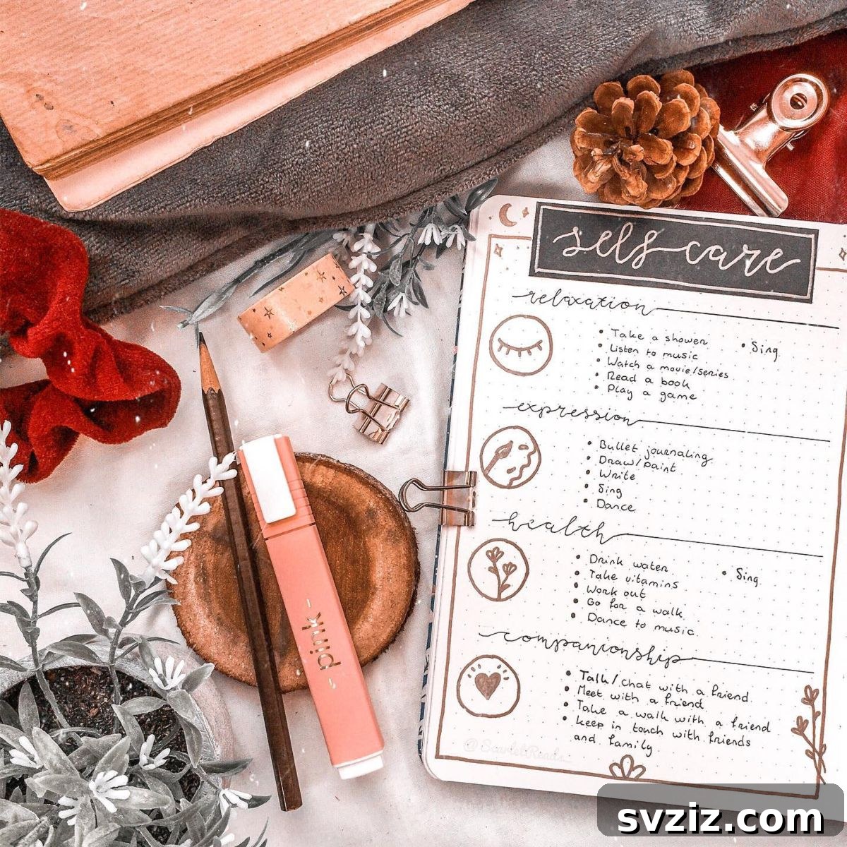Bullet Journal Self Care Tracker