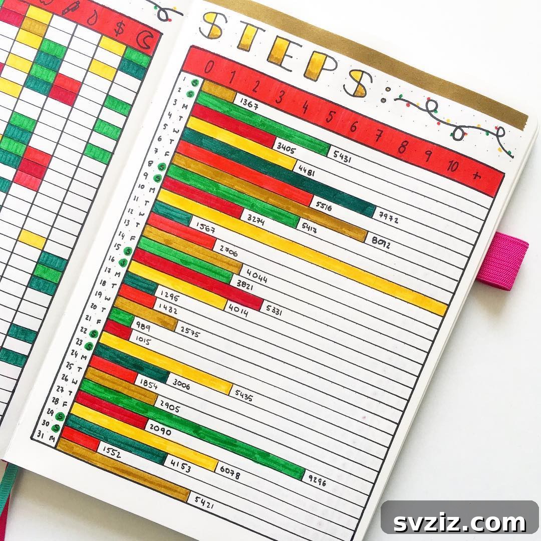 Bullet Journal Step Tracker