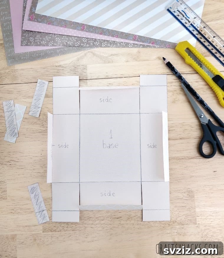 folded drawer sections