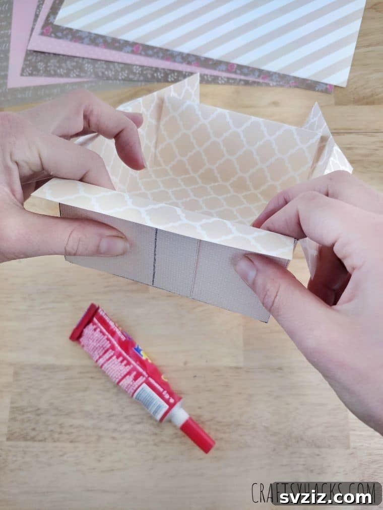 glueing drawer separators