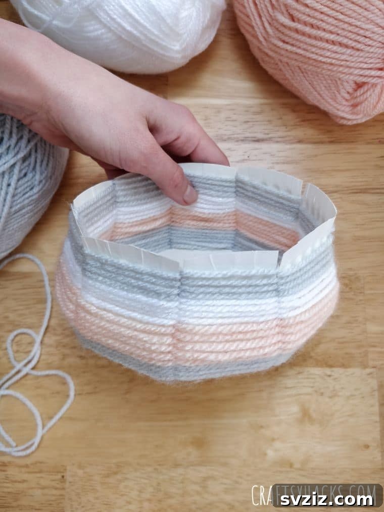 completed woven bowl
