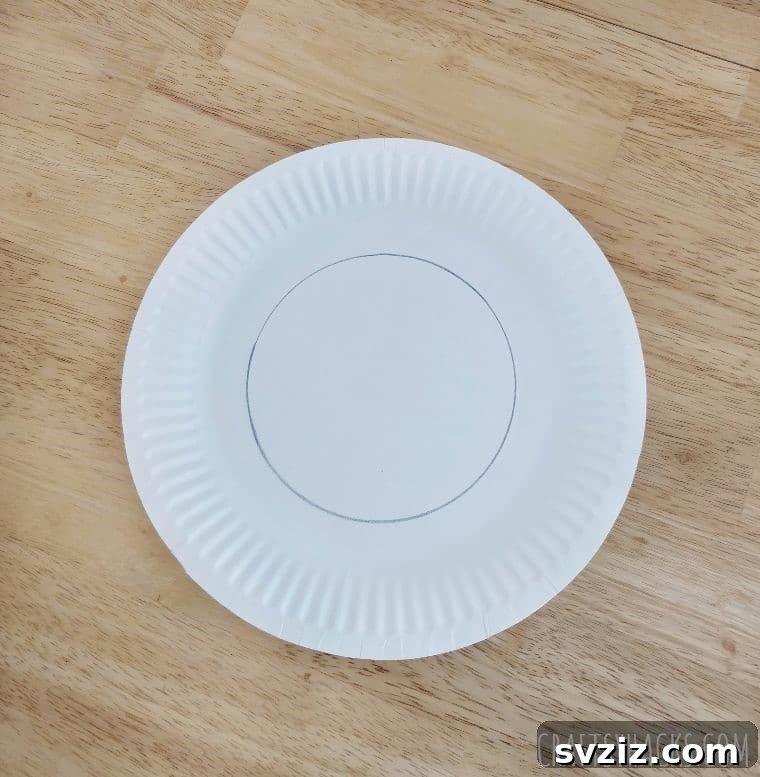traced paper plate