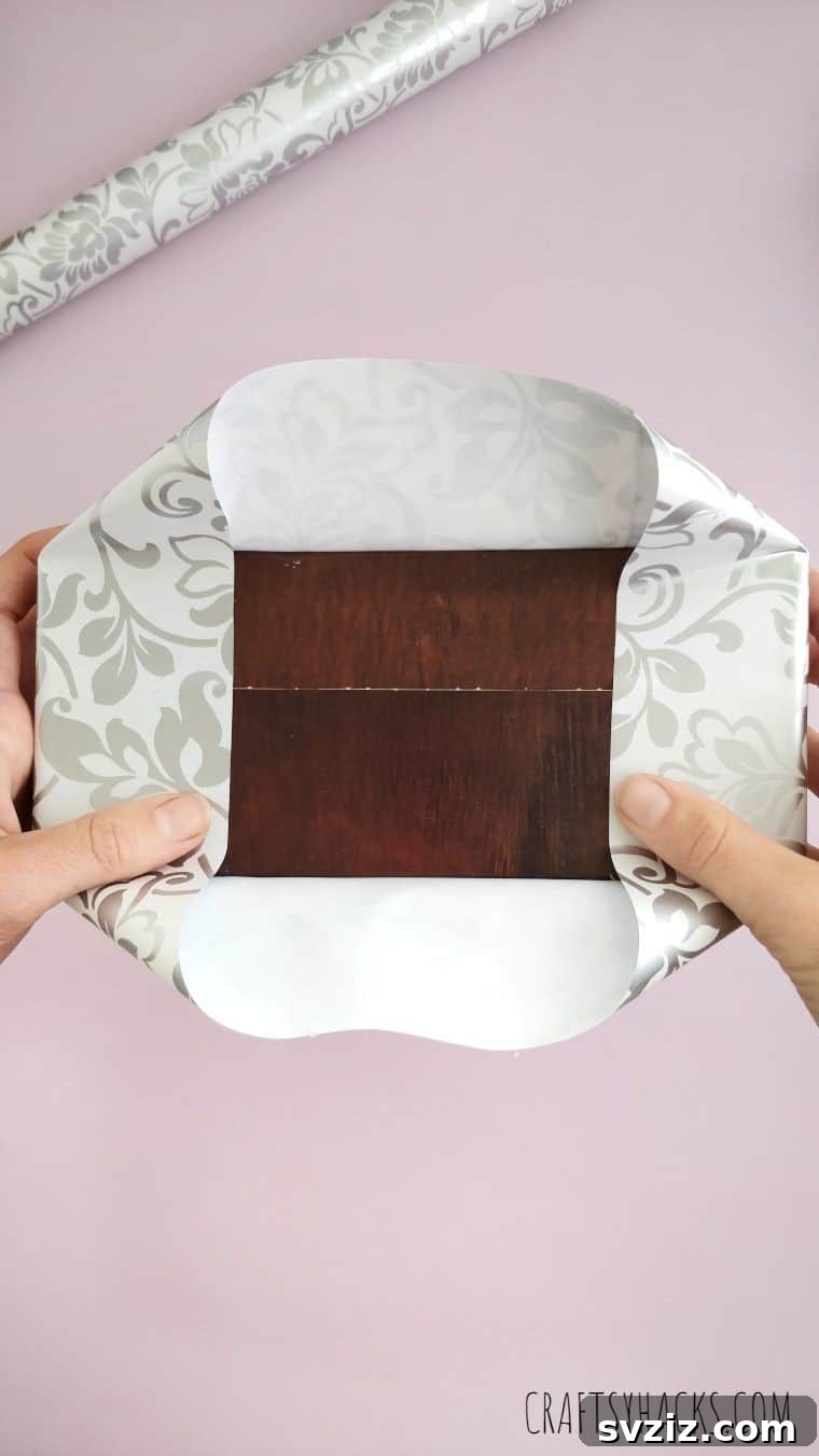 Decorating the cereal box base to create a unique and personalized desk magazine organizer