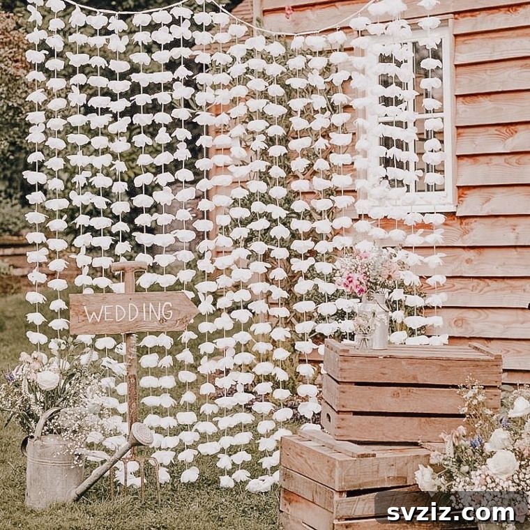 Simple yet Elegant Floral Vines Wedding Backdrop