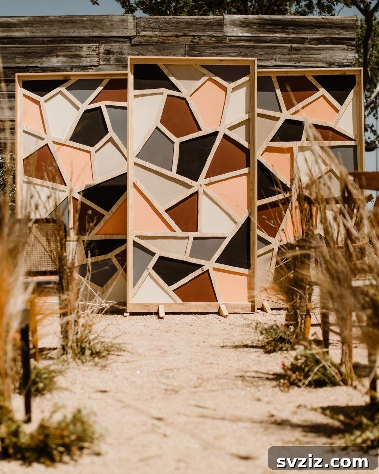 Outdoor Wedding Wall Mosaic with Subtle Hues