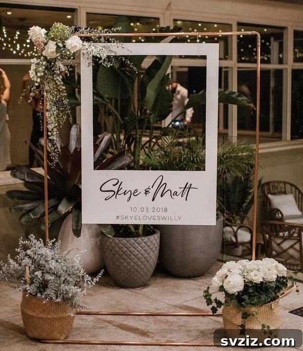 Handcrafted Wedding Signs: Unique DIY Touches for Your Big Day 16 DIY Polaroid-Inspired Photobooth Sign for Engaging Guests