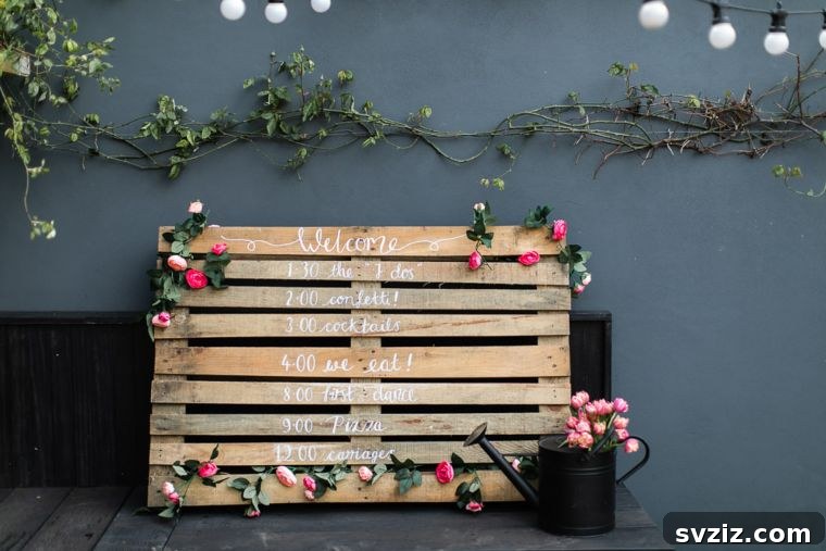 Handcrafted Wedding Signs: Unique DIY Touches for Your Big Day 3 Rustic Pallet Welcome Sign for Farmhouse or Boho Weddings