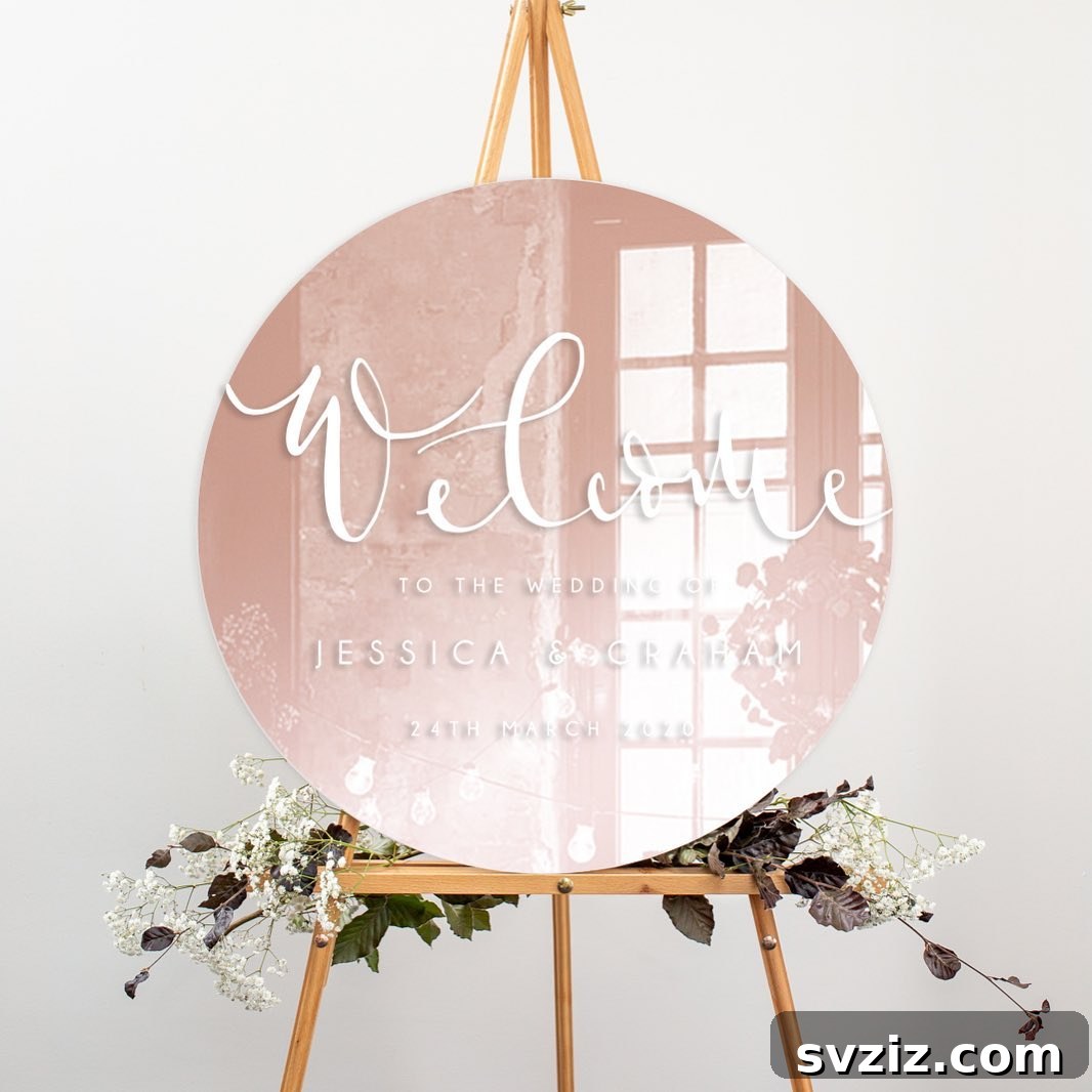 Handcrafted Wedding Signs: Unique DIY Touches for Your Big Day 21 Glossy Wooden Wedding Sign with Glass-Like Appearance