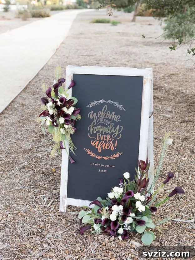 Handcrafted Wedding Signs: Unique DIY Touches for Your Big Day 4 Chalkboard Wedding Welcome Board for Garden or Rustic Themes