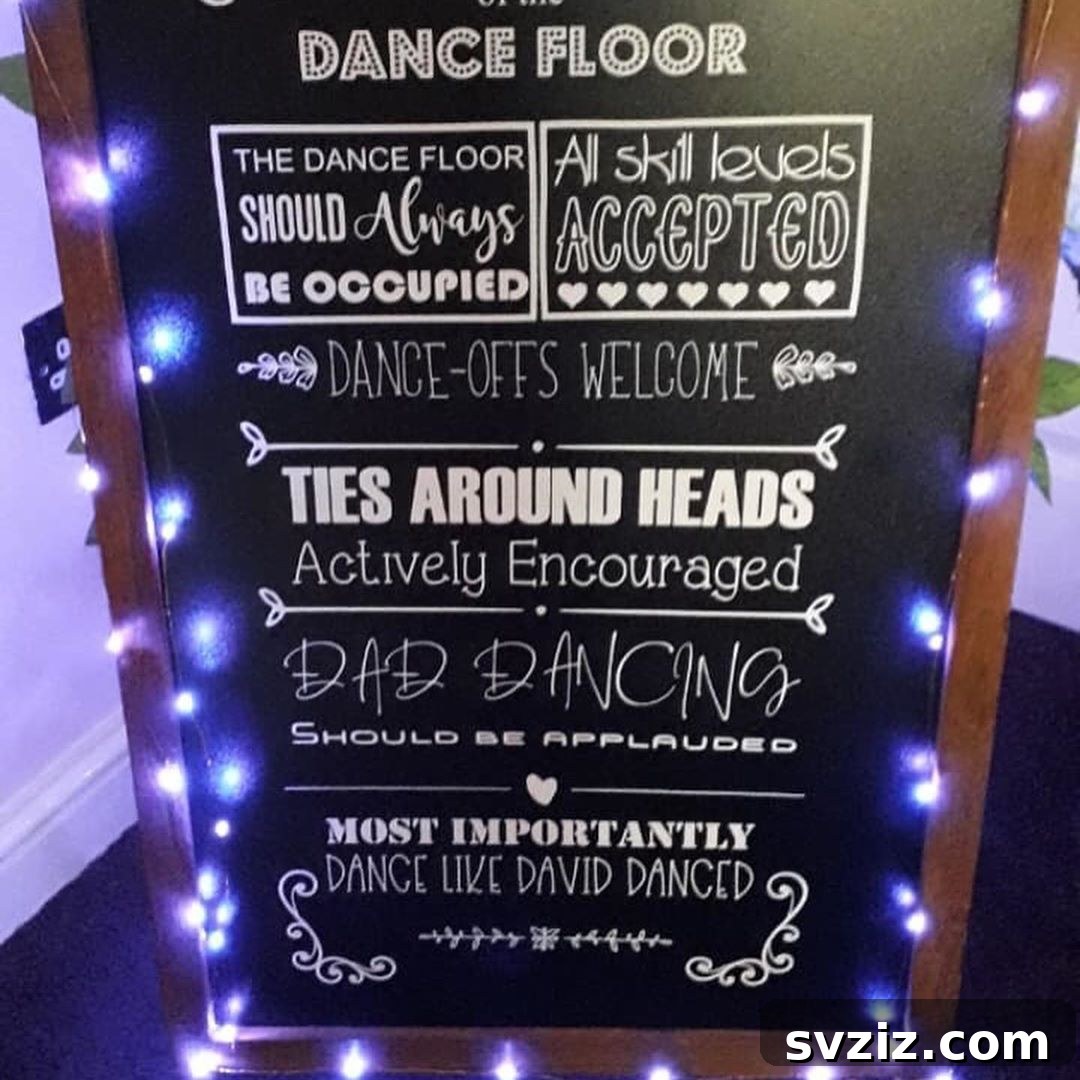 Handcrafted Wedding Signs: Unique DIY Touches for Your Big Day 6 Light Up Chalkboard Sign for Nighttime Wedding Receptions
