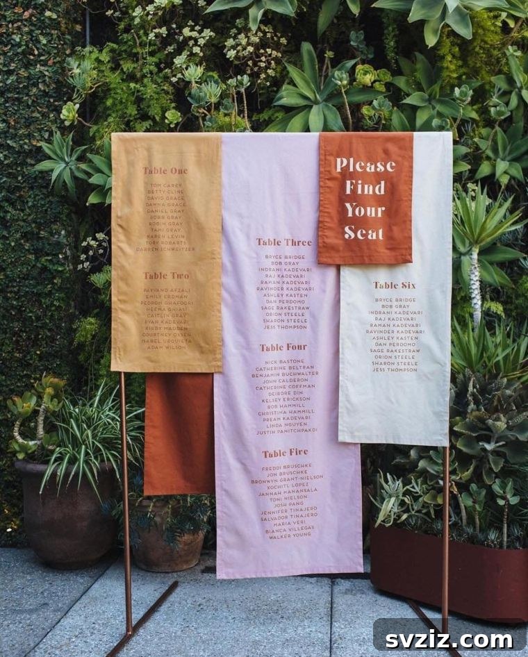 Handcrafted Wedding Signs: Unique DIY Touches for Your Big Day 10 Fabric Seating Charts for Easy Guest Navigation