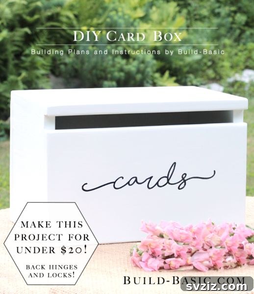 DIY modern mailbox card holder for wedding