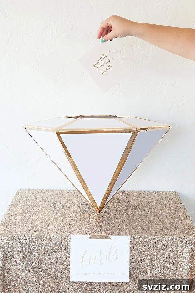 DIY Diamond shaped wedding card box