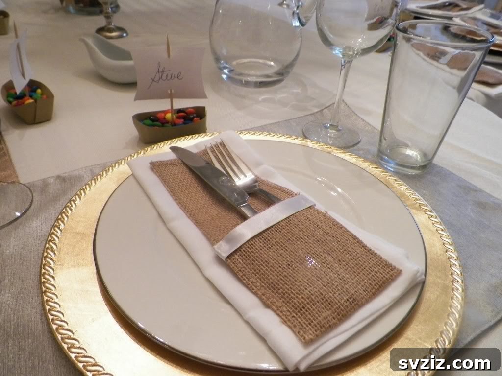 20 Wedding Craft Ideas That Won't Break the Bank 11 Rustic Burlap Utensil Holder DIY