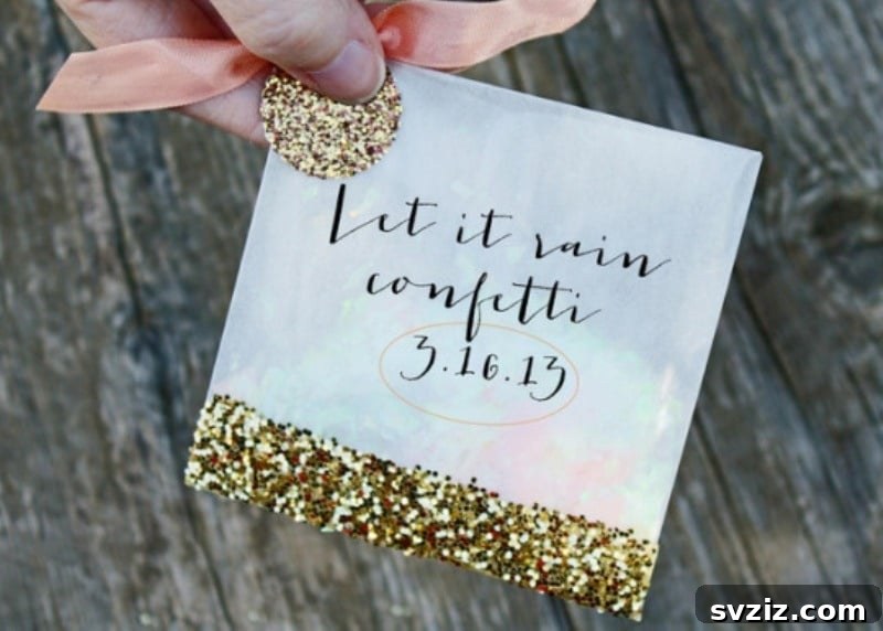 20 Wedding Craft Ideas That Won't Break the Bank 14 DIY Glittery Wedding Confetti Bags