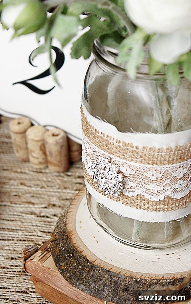 20 Wedding Craft Ideas That Won't Break the Bank 15 DIY Burlap Wedding Table Centrepiece