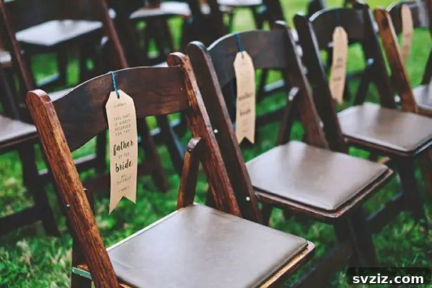 20 Wedding Craft Ideas That Won't Break the Bank 17 DIY Reserved Wedding Seat Signs